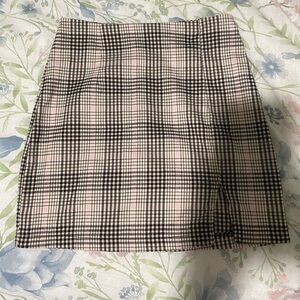 Plaid mini skirt